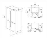 SMEG FQ60NDE Vrijstaande Amerikaanse Koelkast - Zwart  3