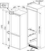 SMEG C3170NE Inbouw Koel-vriescombinatie 3