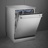 SMEG LVS345BQSTX Classici Esthetisch Vrijstaande Vaatwasser - RVS 5