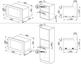 SMEG FMI120B3 Linea Esthetisch Inbouw Magnetron met Grill - Zwart  2