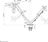 Neomounts DS70-700BL2 monitorarm 14