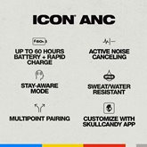 Skullcandy Icon ANC on-ear koptelefoon - Zwart 6