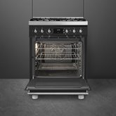 SMEG C6GMMBNLK2 Classici Gasfornuis met Elektrische Oven - Mat Zwart 2