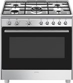 SMEG CX91GMXNLK Classici Esthetisch Fornuis met Gaskookplaat - 90 x 60 cm  1