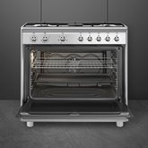 SMEG CX91GMXNLK Classici Esthetisch Fornuis met Gaskookplaat - 90 x 60 cm  2