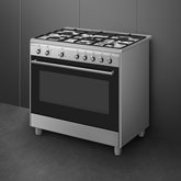 SMEG CX91GMXNLK Classici Esthetisch Fornuis met Gaskookplaat - 90 x 60 cm  4