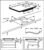 AEG TO74IB00CZ SaphirMatt 6000 Serie Inbouw Inductiekookplaat - 70 cm 2