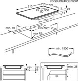 ​AEG TII84B10FZ SaphirMatt 7000 Serie Inbouw Inductiekookplaat - 80 cm 2