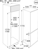ETNA KCS7178NFT Inbouw Koel-vriescombinatie 2