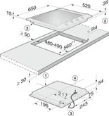 Miele KM 2010 G Gaskookplaat 6