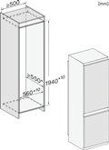 Miele KFN 7833 D Inbouw Koel-vriescombinatie 2