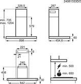 AEG GB87D91CB 8000 AuroraTech Schouwafzuigkap - 90 cm 2