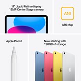 Apple iPad 11 WiFi 128GB blauw (2025) 3