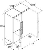 Liebherr XRCsd 5255-22 Amerikaanse Side-by-Side Koel-vriescombinatie 11
