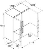 Liebherr XRFbs 5295-23 Side-by-Side Amerikaanse Koel-vriescombinatie 10