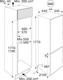 ETNA KCD6178NF inbouw koel-vriescombinatie 2