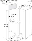 ETNA KKS5178 inbouw sleepdeur koelkast 2