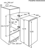 AEG TSF5O12ES inbouw koelkast met vriesvak 2