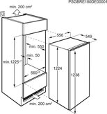 AEG TSF5O121DF inbouw koel-vriescombinatie 2