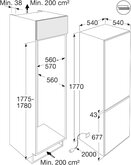 ETNA KCS5178 inbouw koelkast 178 cm  2