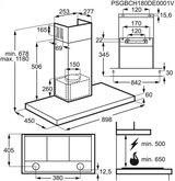 AEG DBE3951R 6000 Serie Extractiontech schouwafzuigkap 90 cm 2