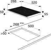 ETNA KI129ZT domino inductie kookplaat 2