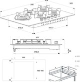 Beko HIAL 75325 SX NL Gaskookplaat 2