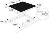 ETNA KIF562ZT Inbouw Inductiekookplaat met Dubbele Flexzones en Sliderbediening - 59 cm  2