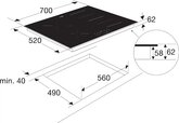 ETNA KIF370ZT Inductiekookplaat - 70 cm - met Koppelbare Flexzones 2