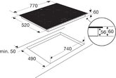 ETNA KI377ZT Inductiekookplaat - 77 cm 2