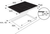 ETNA KIF590ZT inductie kookplaat met dubbele flexzones 2