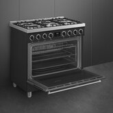 SMEG B91GMMBNLK2 Classici Esthetisch Fornuis met Gas Kookplaat 5