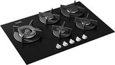 ETNA KGG870ZTA Gas-op-Glas Inbouw Kookplaat 6