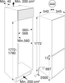 ETNA KCD4178ENF Inbouw Koel-vriescombinatie  2
