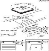 AEG TO64IB00IT Bridge SaphirMatt 6000 Serie Inbouw Inductiekookplaat  2