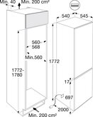 ETNA KCD8178DNF Inbouw Koel-vriescombinatie 2