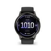 Garmin Venu 4 - 45 mm met zwarte siliconen band 1