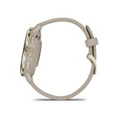 Garmin Venu® 3S, Soft Gold rand van roestvrij staal met French Grey behuizing en siliconen band 6