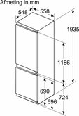 BOSCH KIN96ADC0 Serie 6 Inbouw Koel-vriescombinatie 2