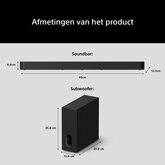 Sony BRAVIA Theatre Bar 7S -Dolby Atmos Soundbar  met draadlozesubwoofer 8