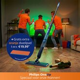 WK Bundel Philips XV5113/01 OneUp 5000 serie Elektrische Dweil met Oranje Dweilpad 1