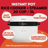 Instant Pot Rijstkoker, Slowcooker & Stomer 4,7L 2
