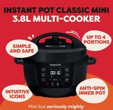 Instant Pot Classic Mini 3,8L Multicooker - Zwart 2