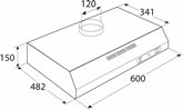 ETNA AO460RVS onderbouw afzuigkap 2