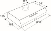ETNA AO660RVS onderbouw afzuigkap 2