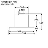 Bosch DBB66AF50 Serie 4 geintegreerde afzuigkap 8