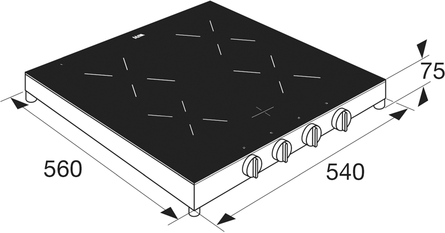 ETNA KIV254KWIT inductie kookplaat 5