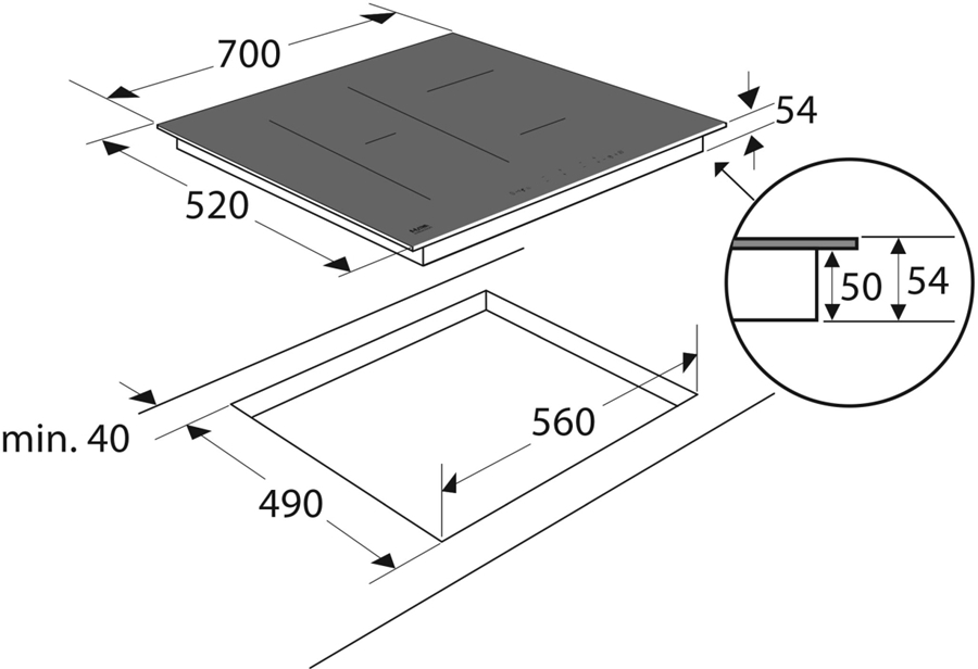 ETNA KIF670DS inductie kookplaat 2