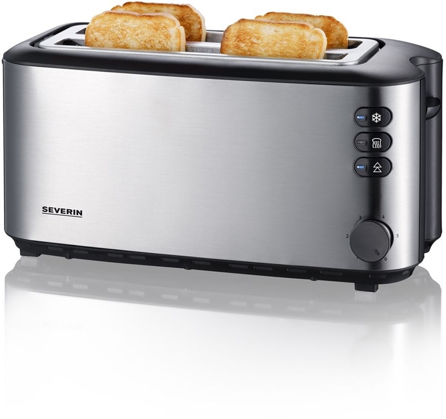Severin AT 2509 Broodrooster - Long-slot - 4 Sneden - RVS 1