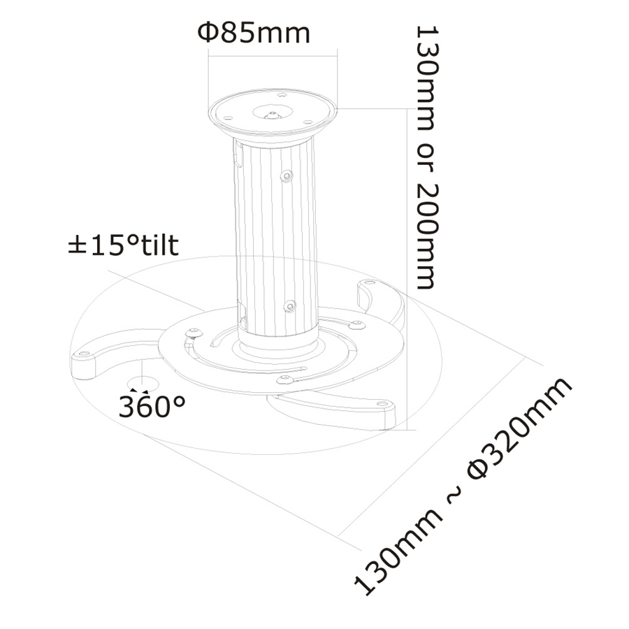 Neomounts by Newstar BEAMER-C80 Plafondsteun 5